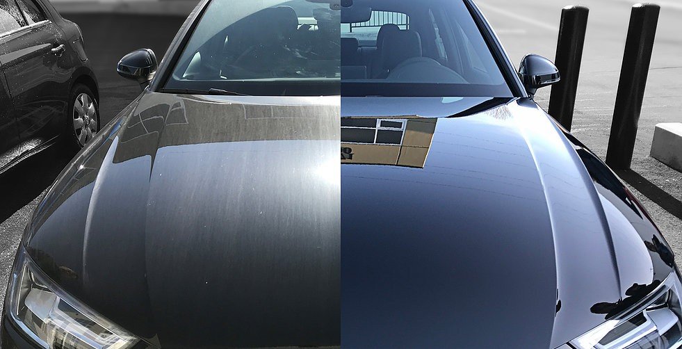 Seramik kaplama uygulanmış parlak araç